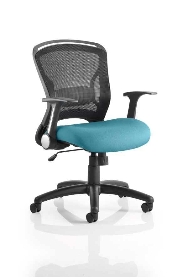 Zeus Medium Mesh Back Task Operator Office Chair with Arms - Image 8