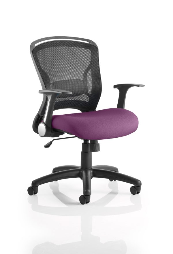 Zeus Medium Mesh Back Task Operator Office Chair with Arms - Image 9