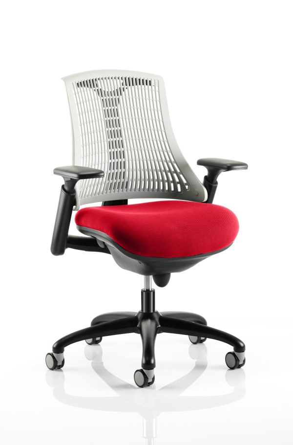 Flex Medium Back Black Frame Task Operator Office Chair with Arms - Image 17