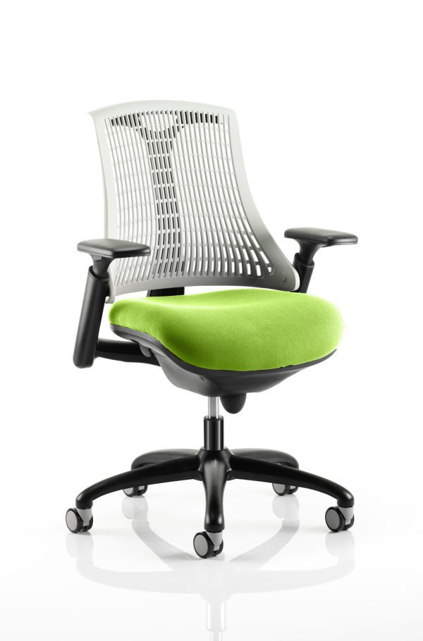 Flex Medium Back Black Frame Task Operator Office Chair with Arms - Image 18