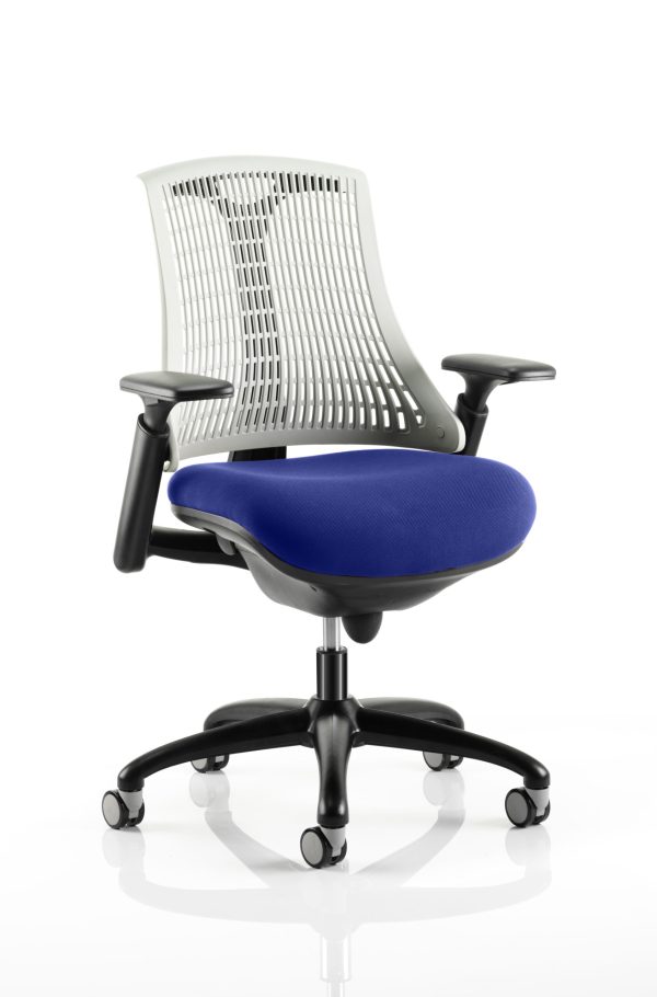 Flex Medium Back Black Frame Task Operator Office Chair with Arms - Image 19
