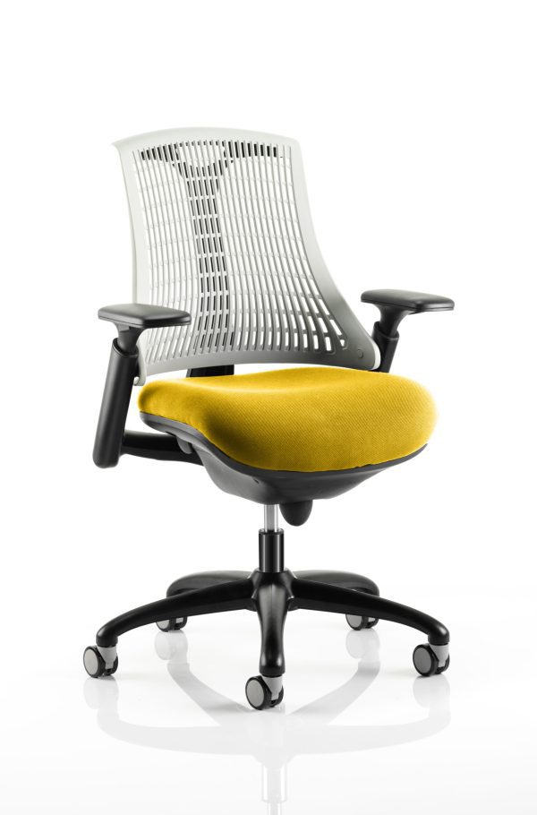 Flex Medium Back Black Frame Task Operator Office Chair with Arms - Image 21