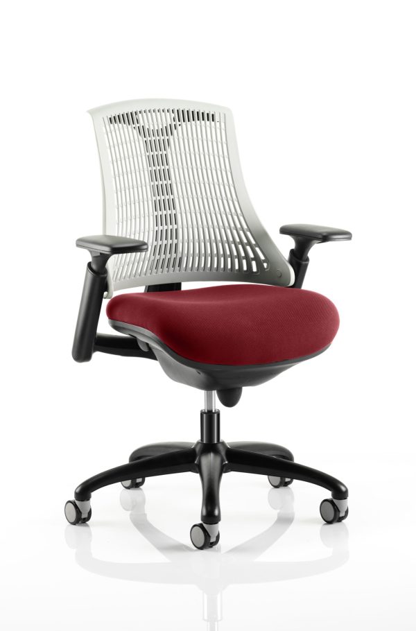 Flex Medium Back Black Frame Task Operator Office Chair with Arms - Image 22