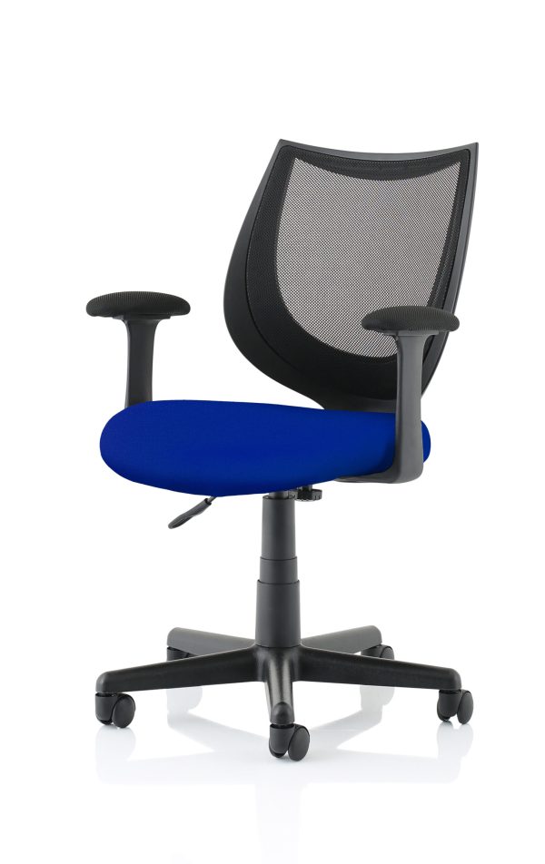 Camden Medium Back Black Mesh Task Operator Office Chair With Arms - Image 4
