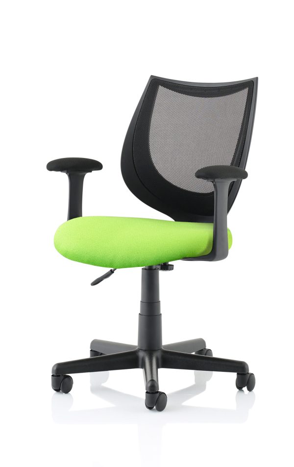 Camden Medium Back Black Mesh Task Operator Office Chair With Arms - Image 3