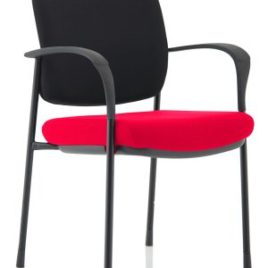Dewdrop Deluxe Medium Back Stacking Visitor Office Chair with Arms