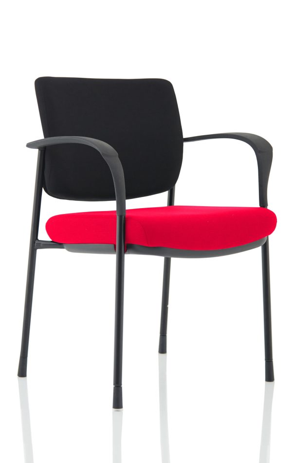 Dewdrop Deluxe Medium Back Stacking Visitor Office Chair with Arms