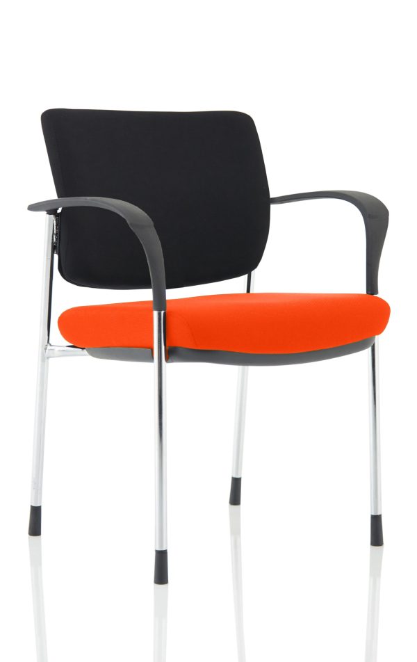Dewdrop Deluxe Medium Back Stacking Visitor Office Chair with Arms - Image 15