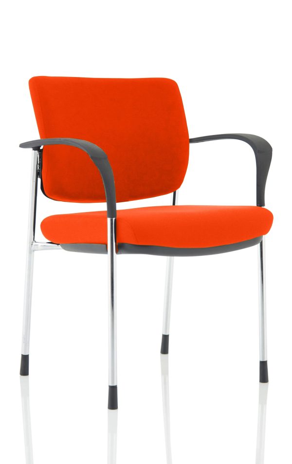 Dewdrop Deluxe Medium Back Stacking Visitor Office Chair with Arms - Image 31