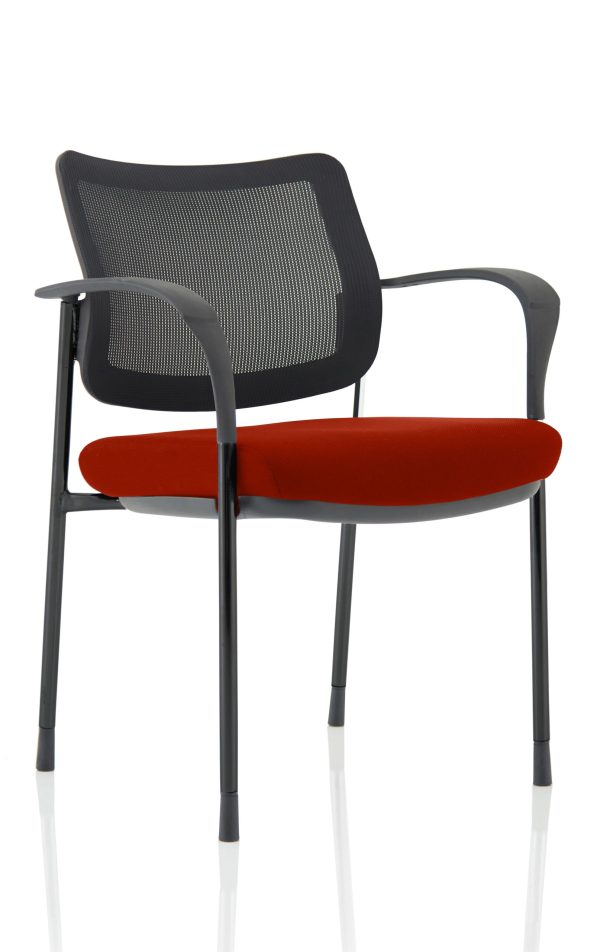 Dewdrop Deluxe Medium Back Stacking Visitor Office Chair with Arms - Image 34