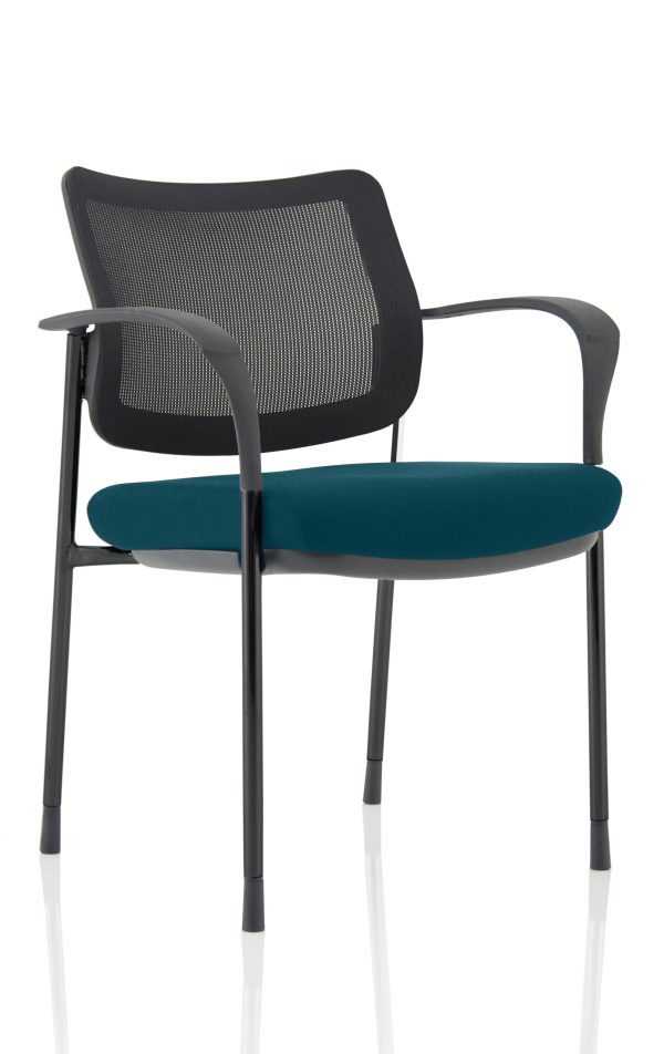 Dewdrop Deluxe Medium Back Stacking Visitor Office Chair with Arms - Image 35