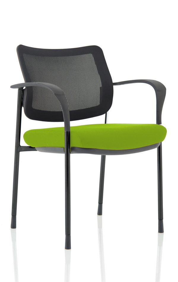 Dewdrop Deluxe Medium Back Stacking Visitor Office Chair with Arms - Image 36