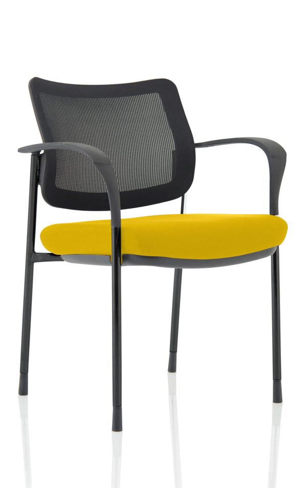 Dewdrop Deluxe Medium Back Stacking Visitor Office Chair with Arms - Image 37