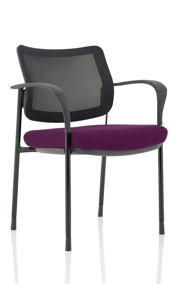 Dewdrop Deluxe Medium Back Stacking Visitor Office Chair with Arms - Image 40