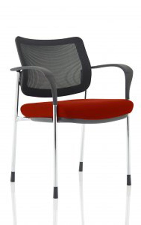 Dewdrop Deluxe Medium Back Stacking Visitor Office Chair with Arms - Image 42