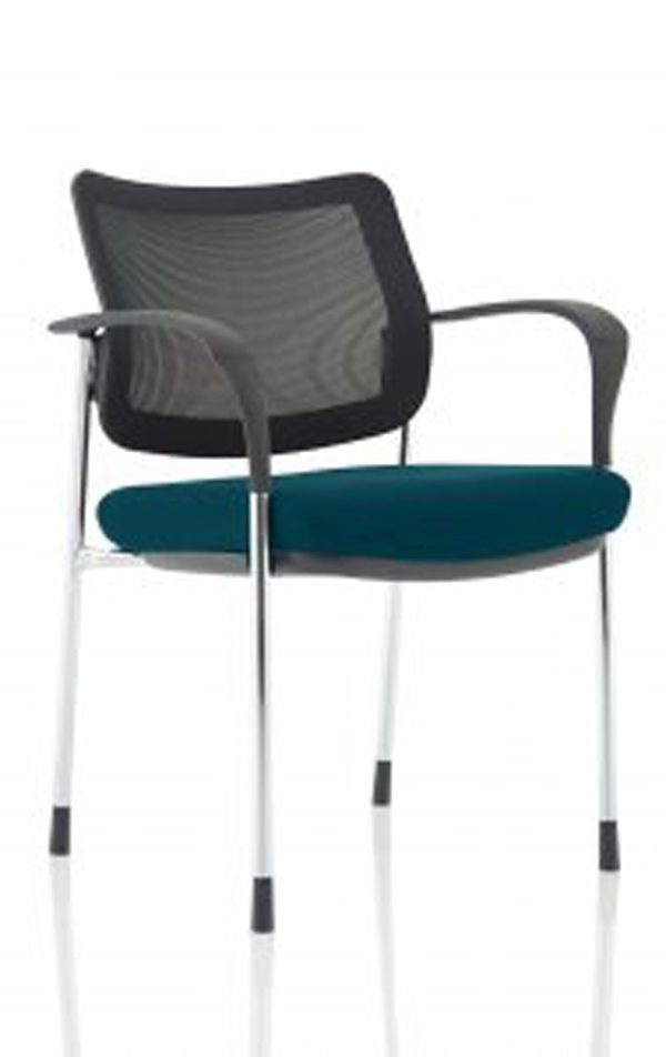 Dewdrop Deluxe Medium Back Stacking Visitor Office Chair with Arms - Image 43