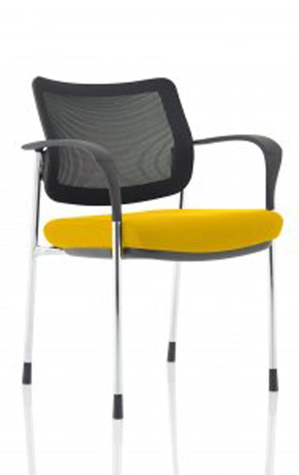 Dewdrop Deluxe Medium Back Stacking Visitor Office Chair with Arms - Image 45
