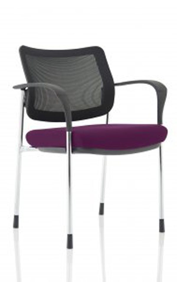 Dewdrop Deluxe Medium Back Stacking Visitor Office Chair with Arms - Image 48