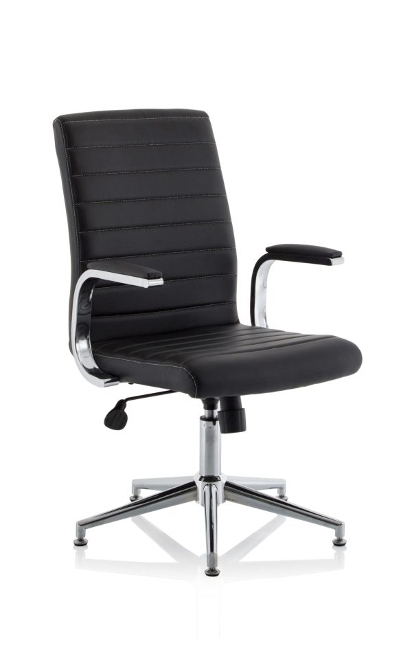Ezra Medium Back Leather Executive Office Chair with Arms - Image 6