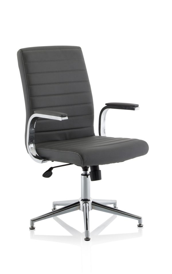 Ezra Medium Back Leather Executive Office Chair with Arms - Image 8