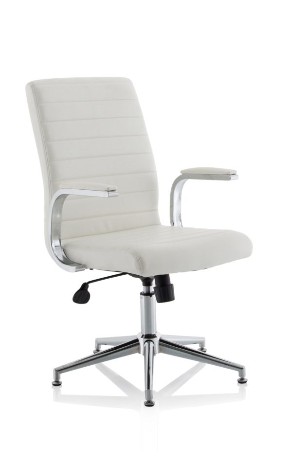 Ezra Medium Back Leather Executive Office Chair with Arms - Image 4