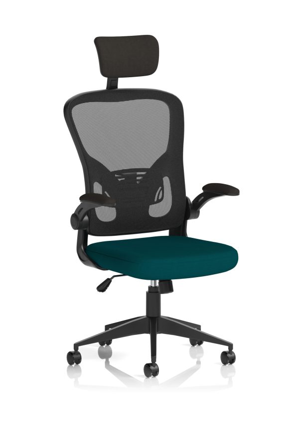 Ace Executive Mesh Chair With Folding Arms - Image 4