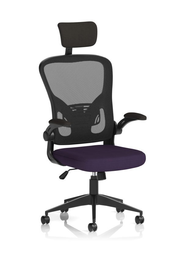 Ace Executive Mesh Chair With Folding Arms - Image 9