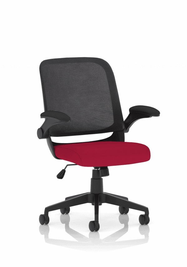 Crew Task Operator Mesh Chair With Folding Arms - Image 2