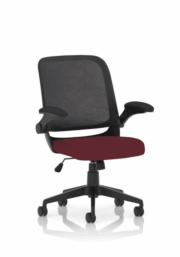Crew Task Operator Mesh Chair With Folding Arms - Image 3