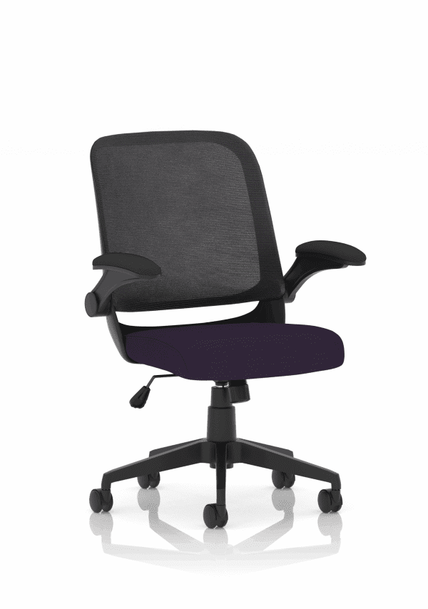 Crew Task Operator Mesh Chair With Folding Arms - Image 9