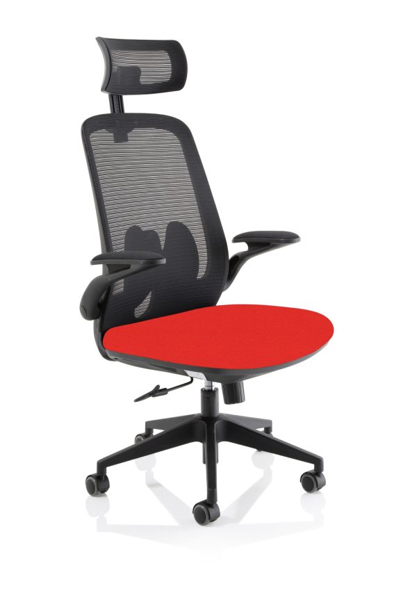 Sigma Executive Mesh Chair With Folding Arms - Image 2