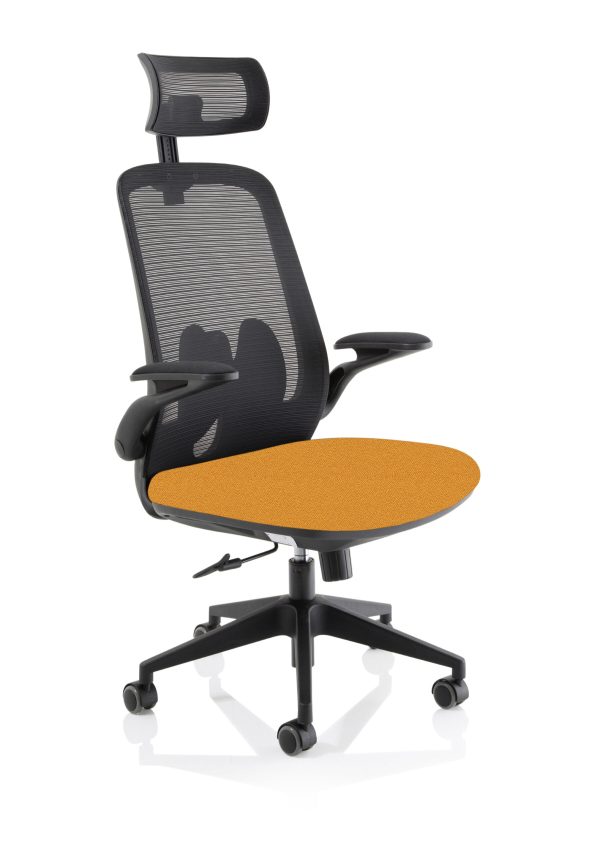 Sigma Executive Mesh Chair With Folding Arms - Image 6