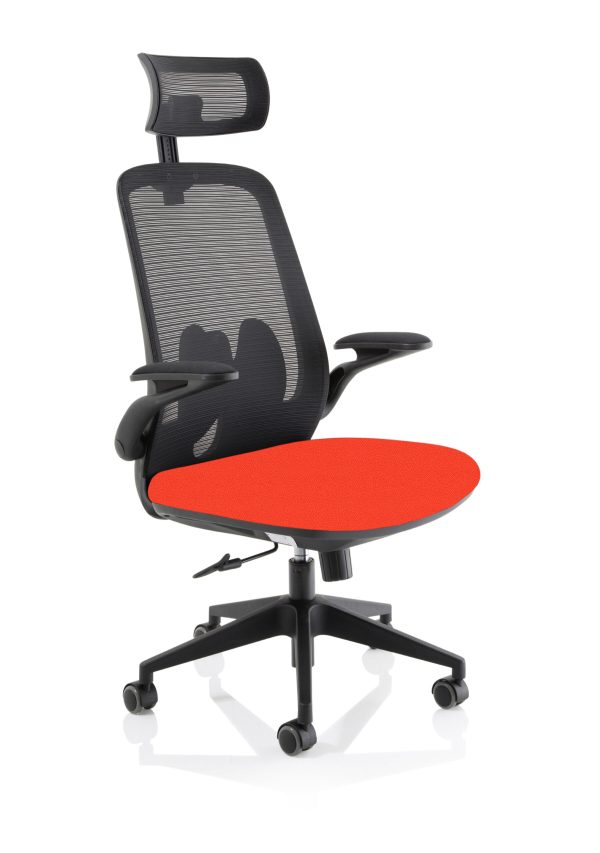 Sigma Executive Mesh Chair With Folding Arms - Image 8