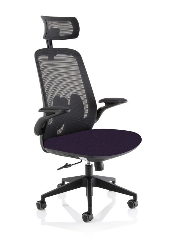 Sigma Executive Mesh Chair With Folding Arms - Image 9