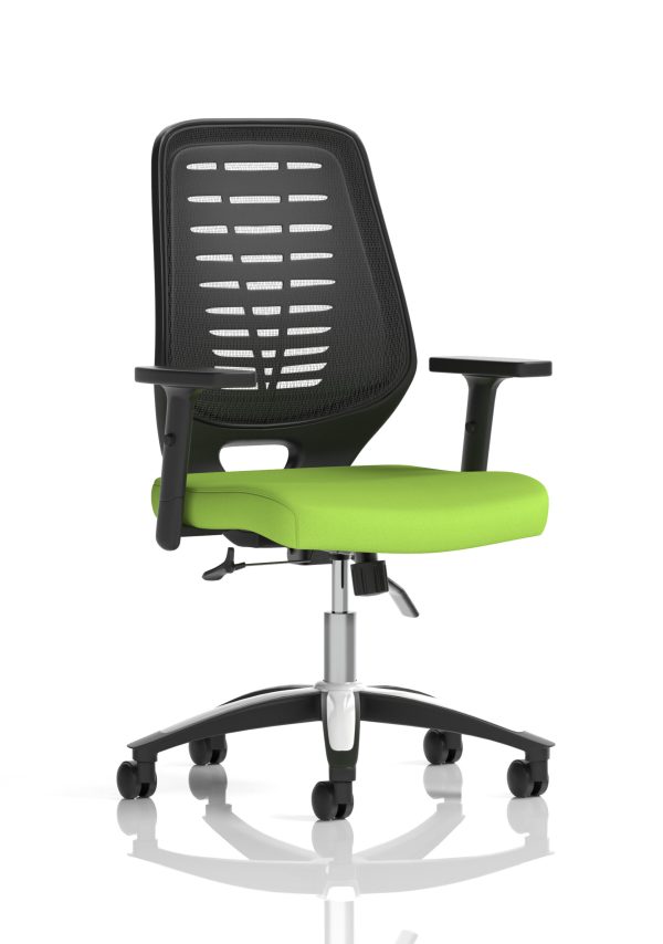 Relay Medium Mesh Back Task Operator Office Chair with Arms - Image 8