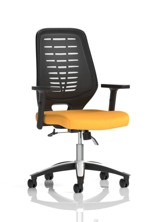 Relay Medium Mesh Back Task Operator Office Chair with Arms - Image 14