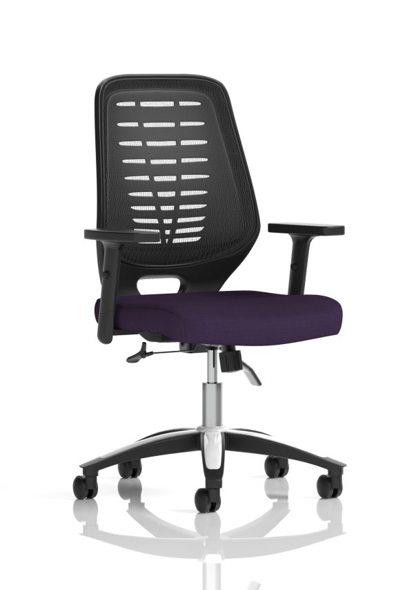 Relay Medium Mesh Back Task Operator Office Chair with Arms - Image 20