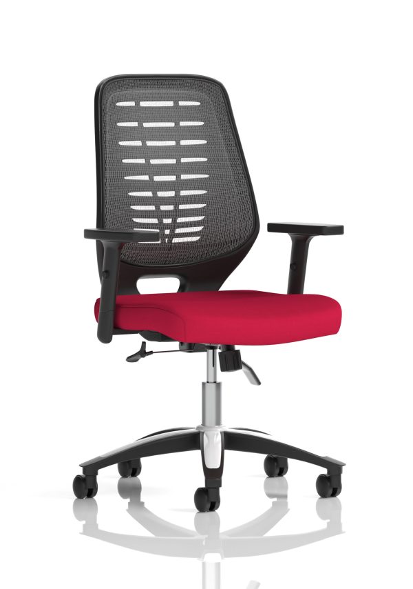 Relay Medium Mesh Back Task Operator Office Chair with Arms - Image 26