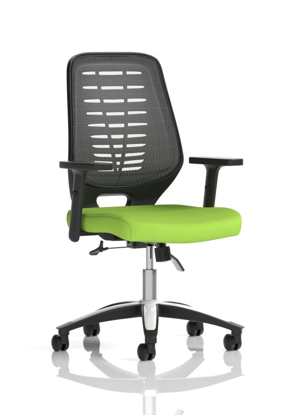 Relay Medium Mesh Back Task Operator Office Chair with Arms - Image 28