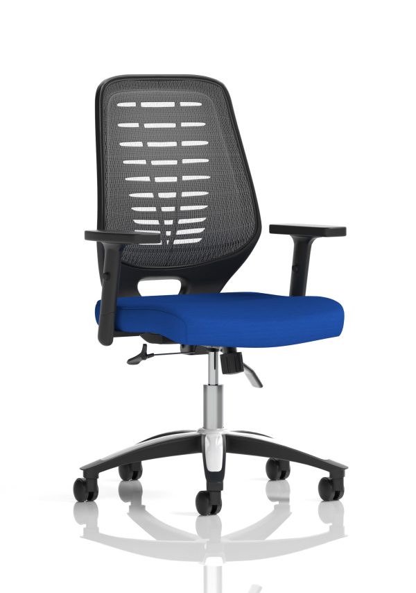 Relay Medium Mesh Back Task Operator Office Chair with Arms - Image 30