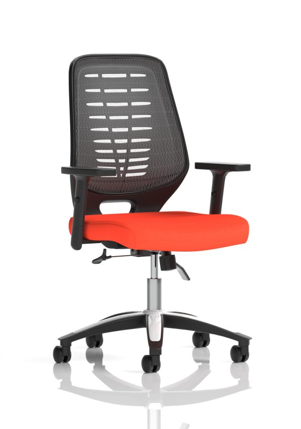 Relay Medium Mesh Back Task Operator Office Chair with Arms - Image 32
