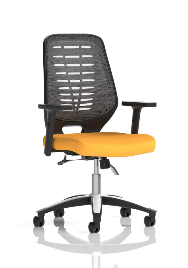 Relay Medium Mesh Back Task Operator Office Chair with Arms - Image 34