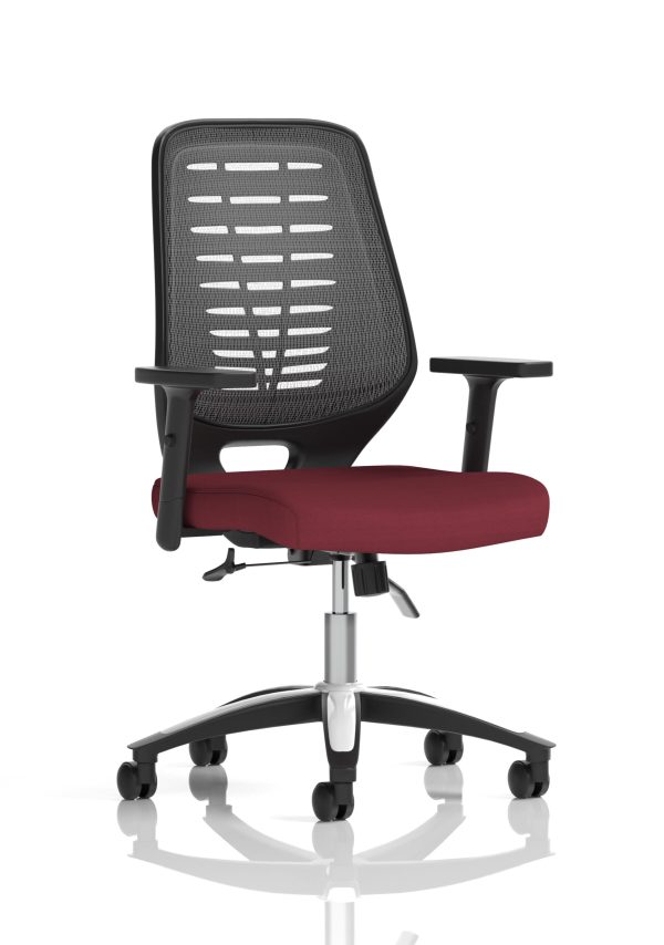 Relay Medium Mesh Back Task Operator Office Chair with Arms - Image 36