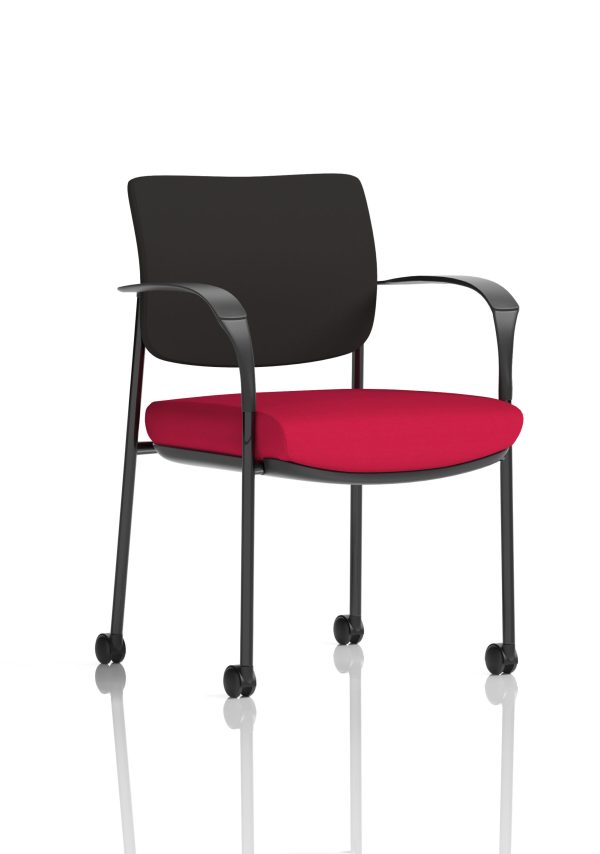 Dewdrop Deluxe Medium Back Visitor Office Chair with Arms with Castors