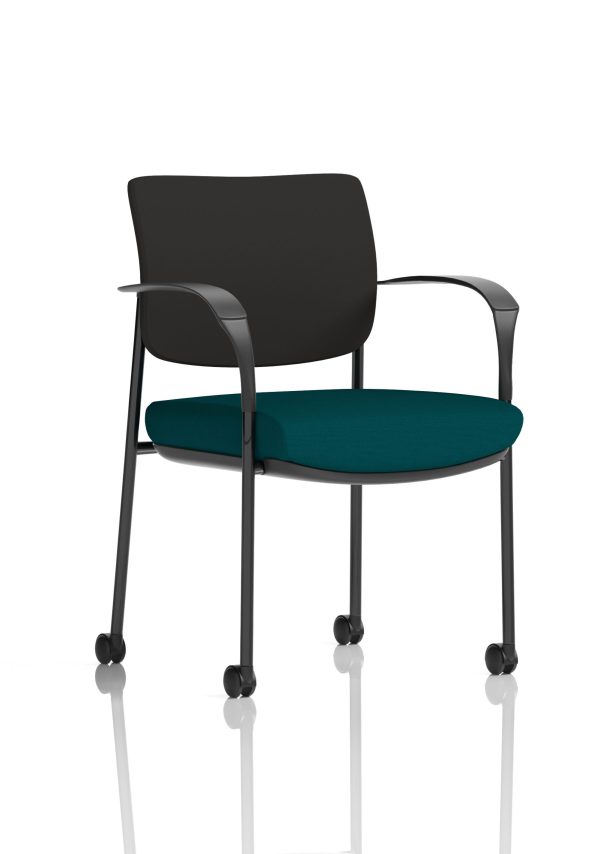 Dewdrop Deluxe Medium Back Visitor Office Chair with Arms with Castors - Image 3