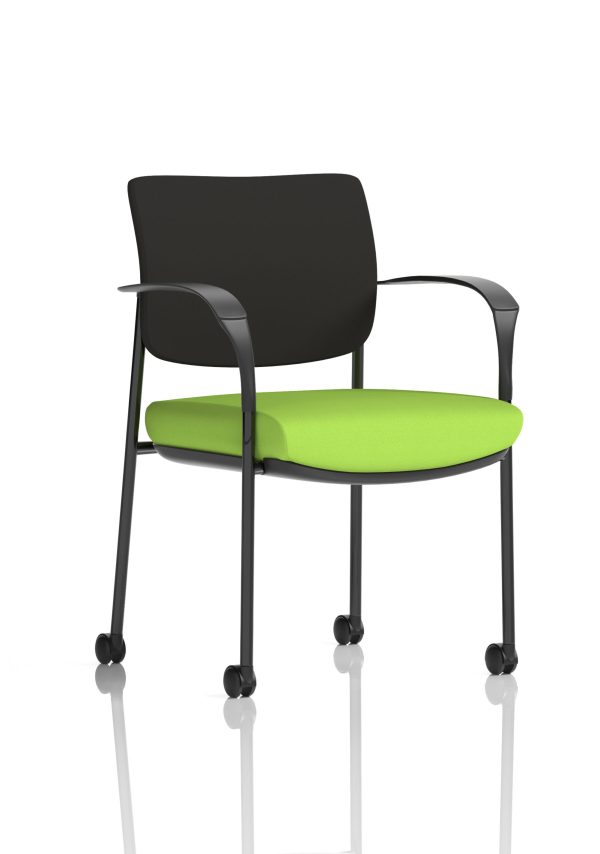 Dewdrop Deluxe Medium Back Visitor Office Chair with Arms with Castors - Image 4