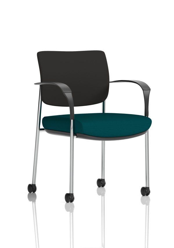 Dewdrop Deluxe Medium Back Visitor Office Chair with Arms with Castors - Image 11