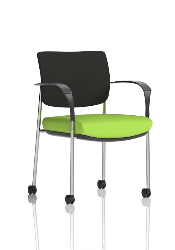 Dewdrop Deluxe Medium Back Visitor Office Chair with Arms with Castors - Image 12