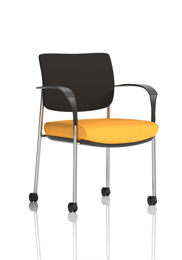Dewdrop Deluxe Medium Back Visitor Office Chair with Arms with Castors - Image 13