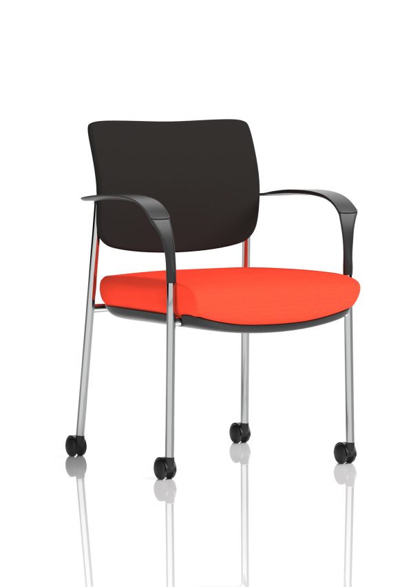 Dewdrop Deluxe Medium Back Visitor Office Chair with Arms with Castors - Image 15